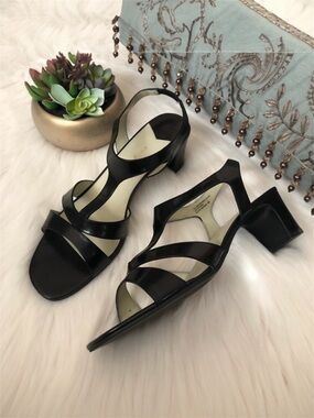 EASY SPIRIT âClaringtonâ Black Leather Shoes